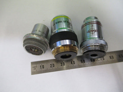 LOT 2 ea OBJECTIVES  GENERIC 3.5X 10X 40X MICROSCOPE PART AS PICTURED &R4-A-53