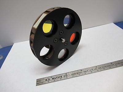 OPTICAL WYKO INTERFEROMETER FILTER WHEEL VERY NICE OPTICS AS PICTURED &85-34A