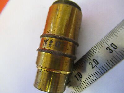 ANTIQUE BRASS SEIBERT GERMANY OBJECTIVE "O" MICROSCOPE PART AS PICTURED #F6-B-93