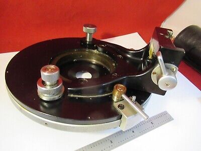 ZEISS GERMANY TABLE STAGE POL POLARIZER ROTATABLE MICROSCOPE PART AS PIC &13-50