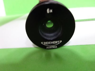 MICROSCOPE PART REICHERT AUSTRIA EYEPIECE OCULAR 6X + TUBUS OPTICS AS IS B#Y4-10