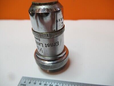 ANTIQUE ERNST LEITZ OBJECTIVE 100X OPTICS MICROSCOPE PART AS PICTURED &16-A-61A