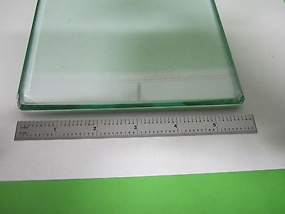 MICROSCOPE PART LARGE GLASS PLATE SPECIMEN TABLE [chips on corners] BIN#S8-01