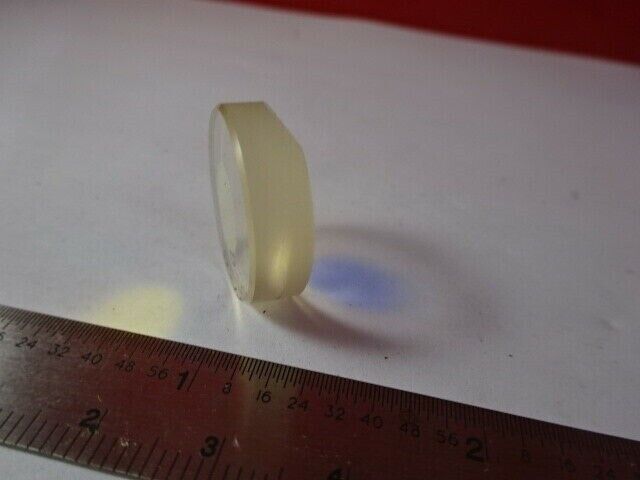 OPTICAL ZERODUR PART FLAT LENS COATED for LASER RING GYRO OPTICS AS IS #91-42