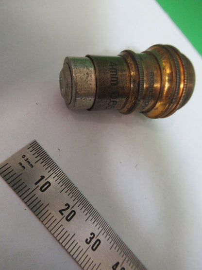 ANTIQUE BRASS BAUSCH LOMB  OBJECTIVE 43X MICROSCOPE PART AS PICTURED Z5-A-41