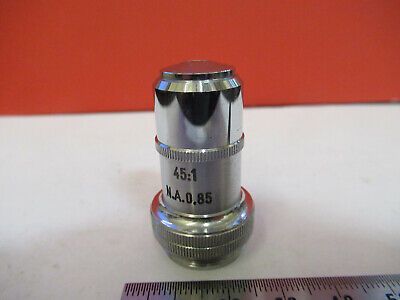 WOLFE WETZLAR OBJECTIVE 45X LENS OPTICS MICROSCOPE PART AS PICTURED &8Y-A-18