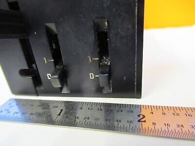 LEICA GERMANY DMRB FILTER BLOCK IRIS (crooked) MICROSCOPE PART AS PIC &H8-B-27