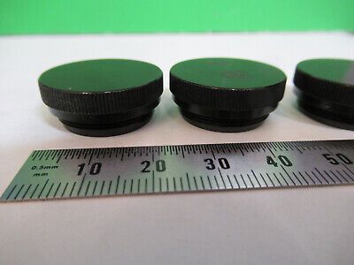 WILD HEERBRUGH PLASTIC CAPS LOT OBJECTIVE MICROSCOPE PART AS PICTURED &A9-B-36