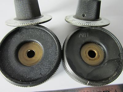 LOT 2 EA OPTICAL MICROSCOPE PART KNOBS ZEISS GERMANY OPTICS BIN#C8-07