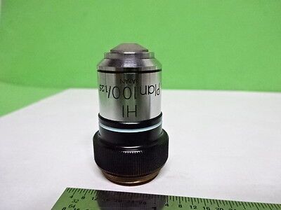 MICROSCOPE PART OBJECTIVE OLYMPUS HI 100X PLAN OPTICS AS IS B2-M-05