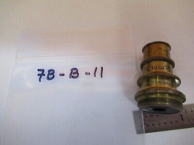 ANTIQUE SPENCER 4mm BRASS OBJECTIVE MICROSCOPE PART AS PICTURED &7B-B-11