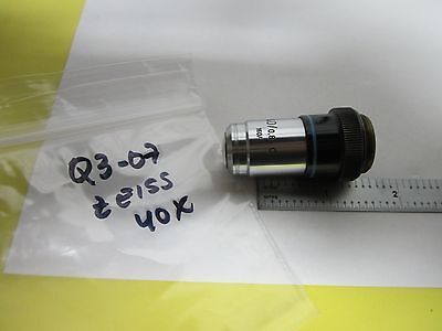 MICROSCOPE PART CARL ZEISS GERMANY OBJECTIVE 40X OEL OPTICS AS IS BIN#Q3-07