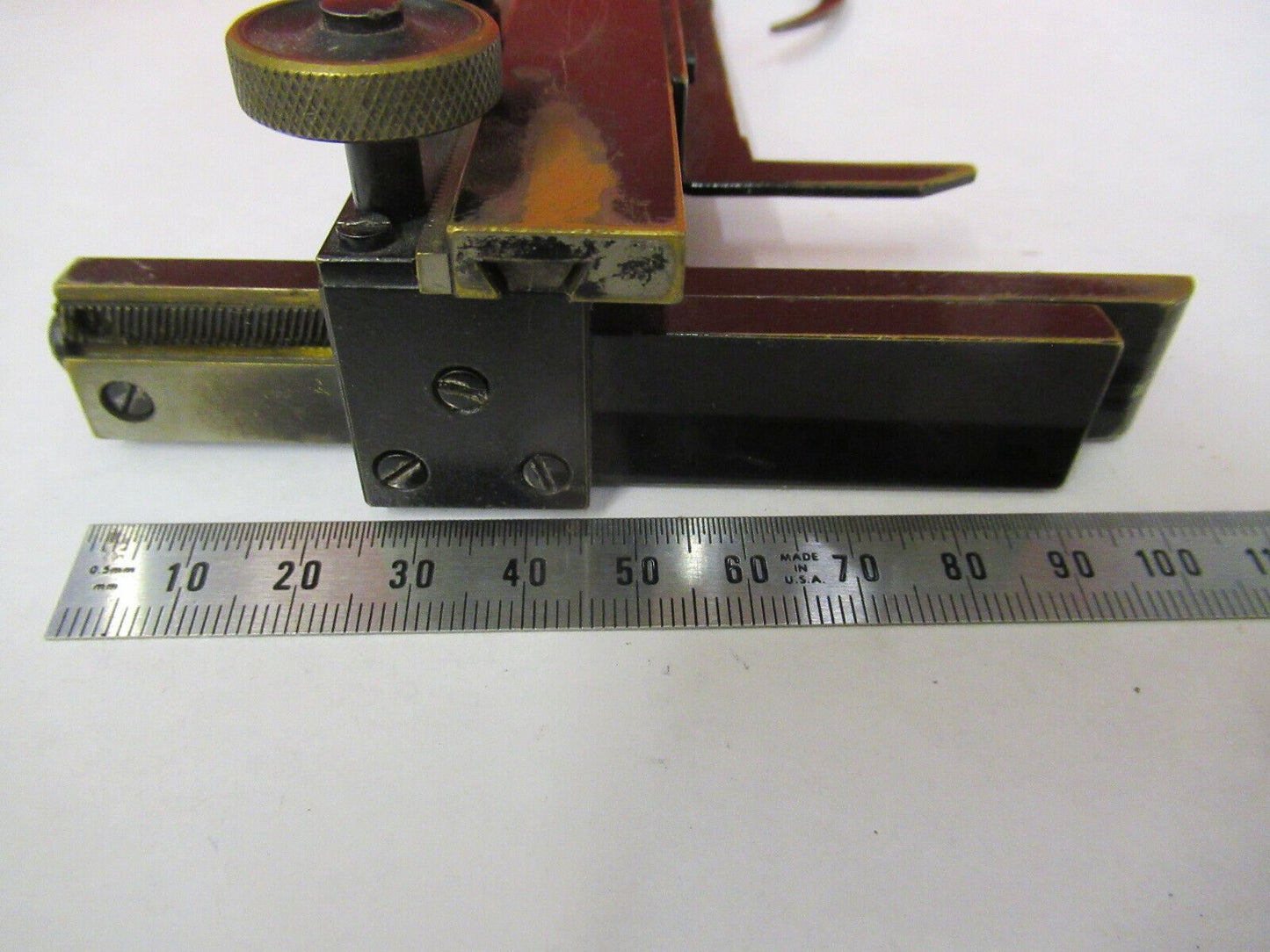 ANTIQUE SPENCER BUFFALO XY STAGE CLIPS MICROSCOPE PART AS PICTURED #P8-FT-99