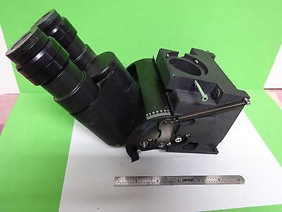 MICROSCOPE PART REICHERT LEICA POLYLITE HEAD + EYEPIECES OPTICS AS IS BN#A1-N-98