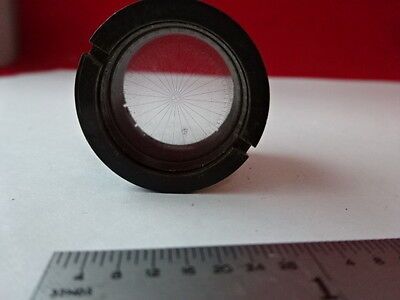 BRASS MOUNTED RETICLE PIECE OPTICS MICROSCOPE PART AS IS &2-A-22