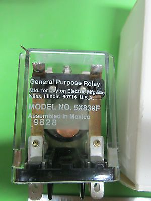 DAYTON GENERAL PURPOSE RELAY 5X839F AS IS BIN#4V