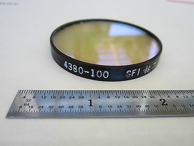 OPTICAL FILTER LENS [some voids on coating] LASER OPTICS DWR#1B iv