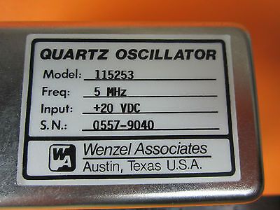 WENZEL 5 MHz LOW PHASE NOISE QUARTZ OSCILLATOR FREQUENCY STANDARD BIN#D3