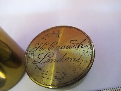 ANTIQUE BRASS HENRY CROUCH LONDON EMPTY OBJECTIVE CANISTER AS PICTURED &Q1-A-07