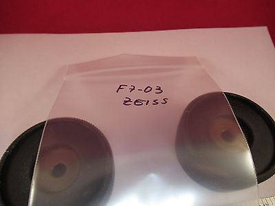 AS PICTURED PAIR MICROSCOPE PART KNOBS ZEISS GERMANY OPTICS BIN#F7-03