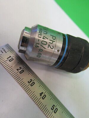 ZEISS GERMANY PHASE PH2 40X LENS OBJECTIVE MICROSCOPE PART AS PICTURED &Q9-A-106