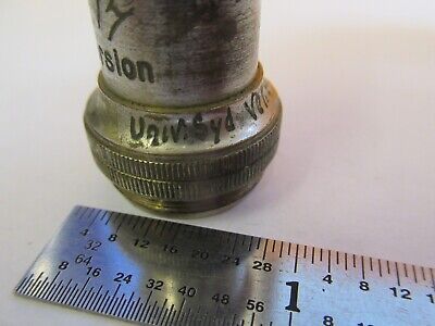 ANTIQUE BRASS UNKNOWN 1/12 OBJECTIVE MICROSCOPE PART AS PICTURED &7B-B-20