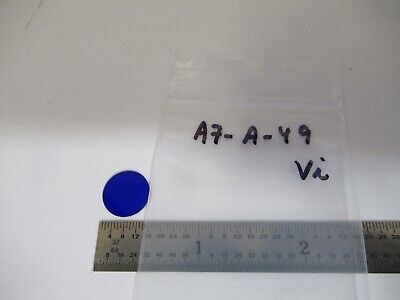 OPTICAL BLUE GLASS ROUND FILTER OPTICS AS PIC &A7-A-49