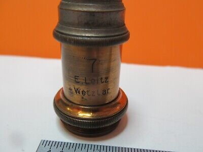 ANTIQUE LEITZ WETZLAR GERMANY objective "7" MICROSCOPE PART AS PICTURED &16-C-24