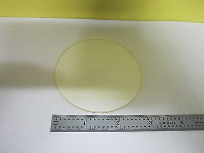 OPTICAL YELLOW GLASS LIGHT FILTER GLASS LASER OPTICS BIN#U2-B-02