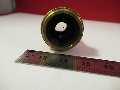 ANTIQUE ERNST LEITZ GERMANY OBJECTIVE 10X OPTICS MICROSCOPE PART AS PIC &8-B-61