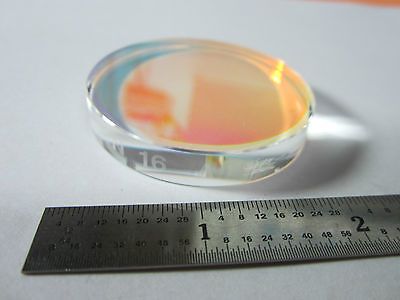 OPTICAL COATED LENS MIRROR [chip on edge] LASER OPTICS AS IS BIN#E1-16-3