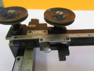 ANTIQUE BAUSCH LOMB CLIPS STAGE SPECIMEN MICROSCOPE PART AS PICTURED &A3-B-74