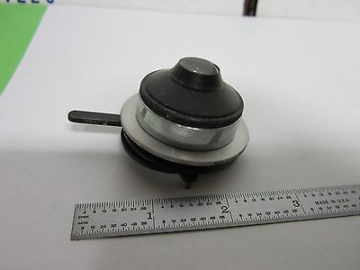 MICROSCOPE PART VINTAGE GERMANY CONDENSER + IRIS OPTICS BIN#R3-12