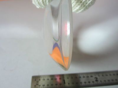 OPTICAL LENS CONVEX CONCAVE WITH DEEP CONCAVE LASER OPTICS AS IS BIN#31-63i