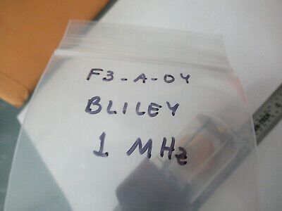 ANTIQUE QUARTZ CRYSTAL BLILEY 1 MHz RARE GLASS HOLDER FREQUENCY CONTROL #F3-A-04