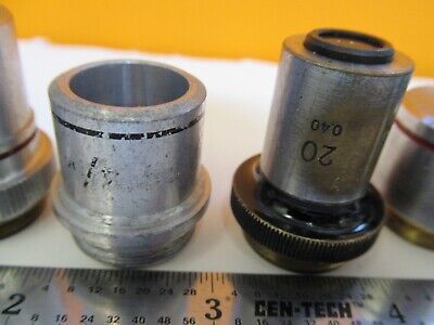 LOT LENSES OBJECTIVE OPTICS MICROSCOPE PART AS PICTURED &1E-C-92