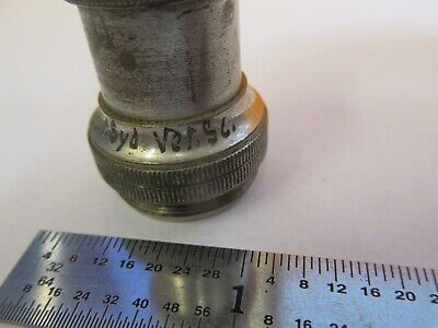 ANTIQUE BRASS UNKNOWN 1/12 OBJECTIVE MICROSCOPE PART AS PICTURED &7B-B-20