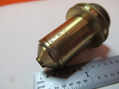 ANTIQUE BRASS OBJECTIVE SWIFT UK 1/6 MICROSCOPE PART AS PICTURED &16-B-25