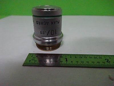 MICROSCOPE PART OBJECTIVE AO PLAN 10X AMERICAN OPTICS ACHRO AS IS  BIN#W3-27