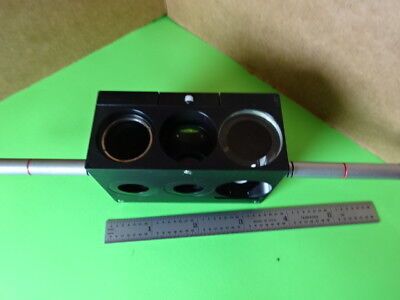 MICROSCOPE PART REICHERT POLYVAR FILTER BLOCK SLIDE 413685 OPTICS AS IS #L5-B-02