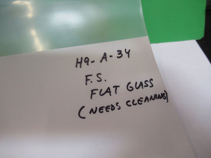 OPTICAL FLAT GLASS THICK FUSED SILICA COATED LASER OPTICS AS PICTURED #H9-A-34