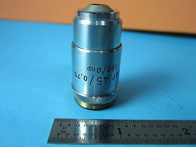 OPTICAL MICROSCOPE PART OBJECTIVE REICHERT AUSTRIA FLUOTAR 45X OPTICS BIN#D2-22