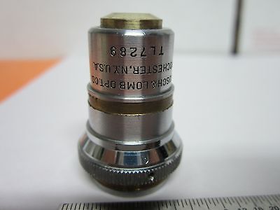 OPTICAL MICROSCOPE PART OBJECTIVE BAUSCH LOMB 10X OPTICS AS IS BIN#B3-F-6