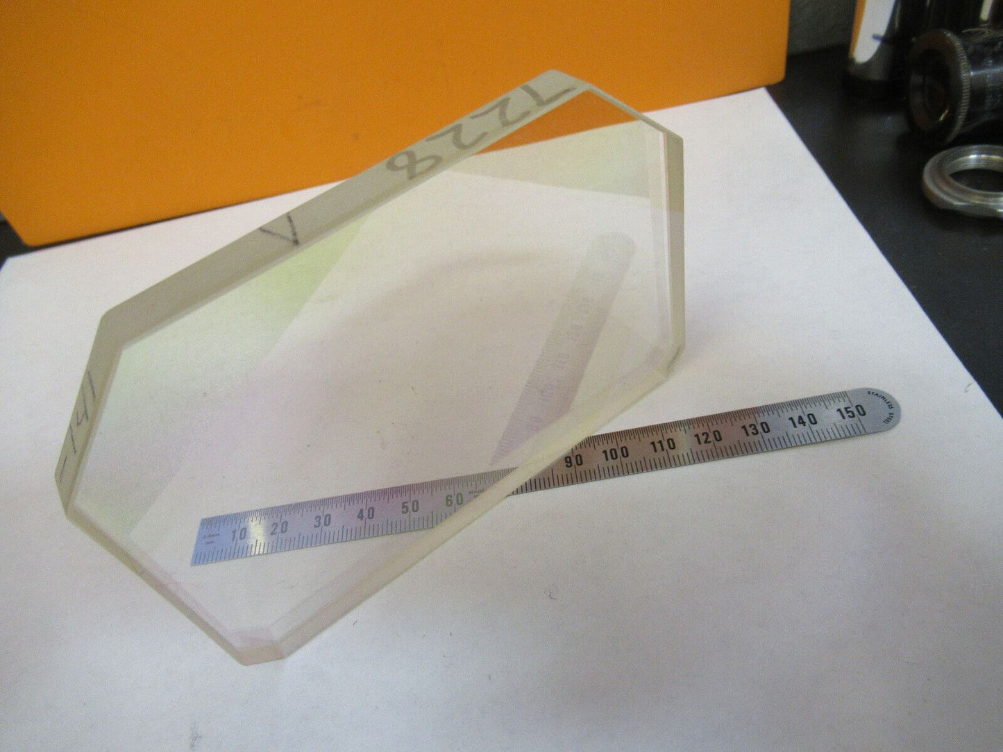 OPTICAL MIL SPEC COATED DICHROIC TRUNCATED GLASS OPTICS AS PICTURED &P2-A-65