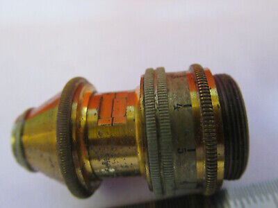 ANTIQUE BRASS SEIBERT GERMAN OBJECTIVE "VII" MICROSCOPE PART AS PICTURED F6-B-97