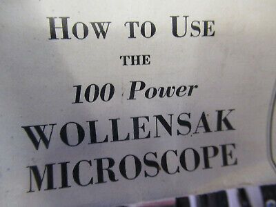 ANTIQUE RARE WOLLENSAK COLLECTABLE MINI MICROSCOPE OPTICAL AS PICTURED &FT-5-G