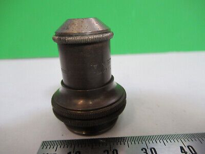 ANTIQUE BRASS BAUSCH LOMB OBJECTIVE MICROSCOPE PART OPTICS AS PICTURED &z9-a-110