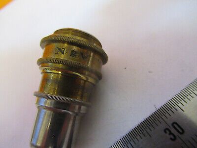 ANTIQUE BRASS RARE SEIBERT OBJECTIVE MICROSCOPE PART AS PICTURED 4B-FT-22