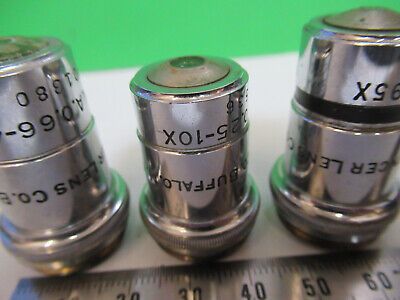 AO SPENCER LOT 3 ea OBJECTIVE 10X 44X 95X  MICROSCOPE PART AS PICTURED &3-C-10