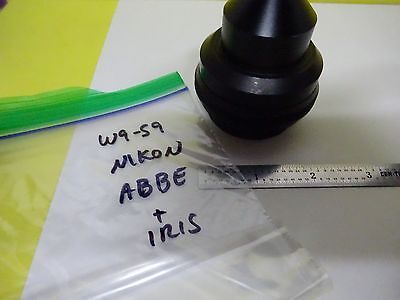 MICROSCOPE PART NIKON SUBSTAGE CONDENSER ABBE + IRIS OPTICS AS IS BIN#W9-59